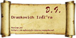 Draskovich Izóra névjegykártya